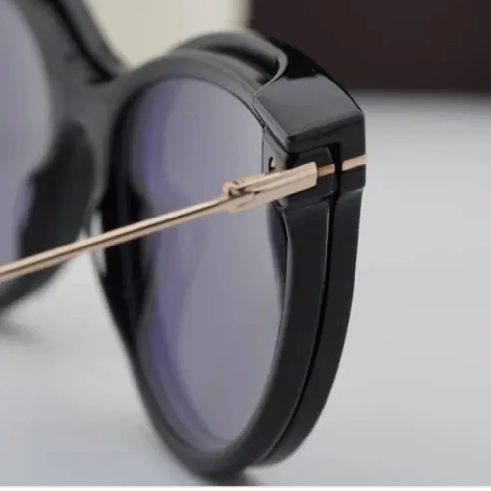 New! Tom Ford FT5994-B 001 Stylish Black Sunglasses Clip On Set, Authentic